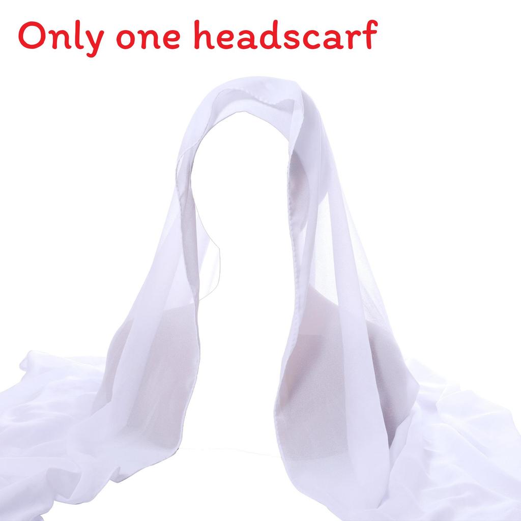 

Womens Pure Color Headscarf Withsolid Color Design For Spring And Summer Wear білий