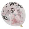 10Pcs Latex Transparent Balloon with Nnumber 40 Pattern for Birthday Party Wedding Anniversary Decorate