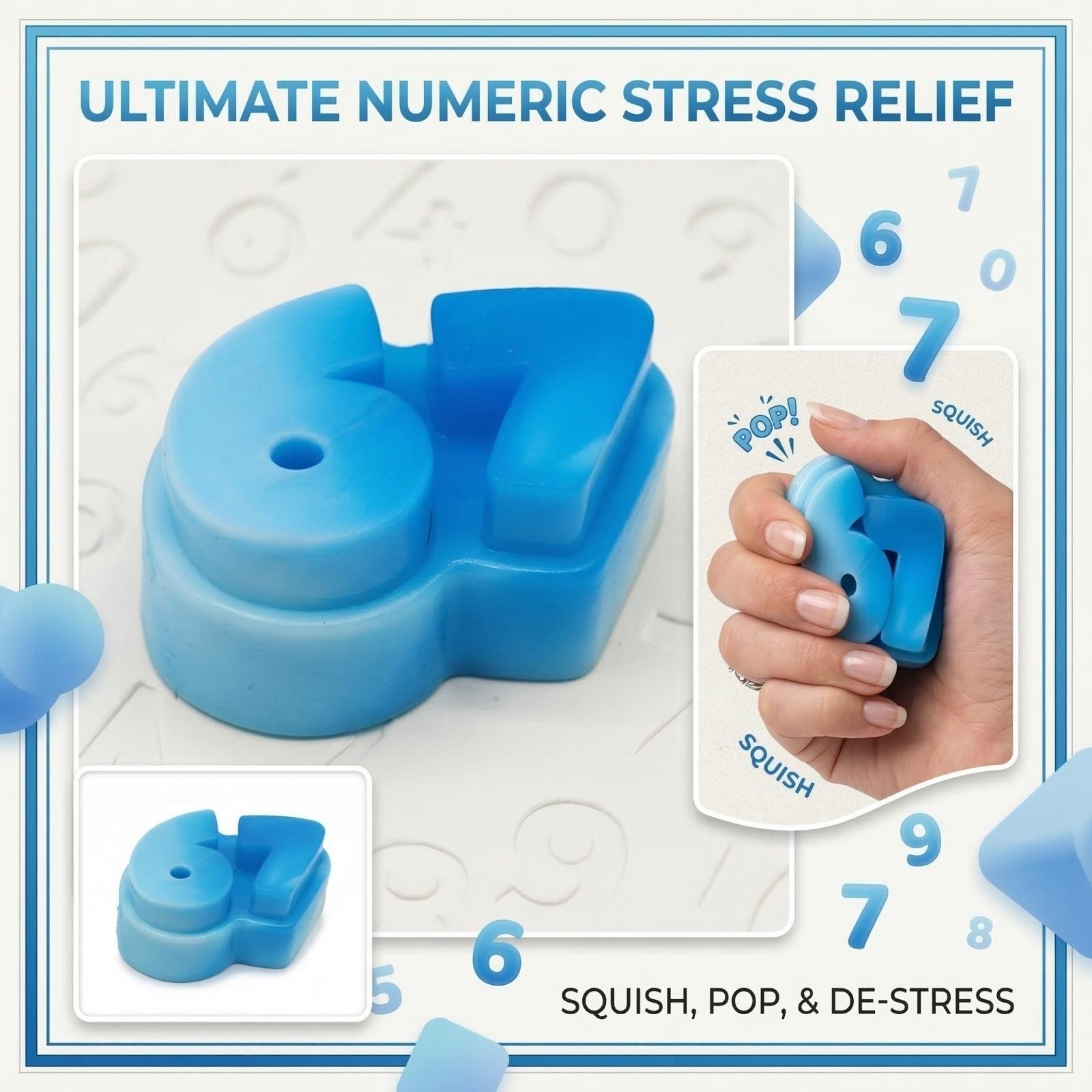 Digital Squeezable Toy  Stress Relief Toy  Squeezable Stress Relief Toy  Slow Toy  Stress Relief Toy One Size