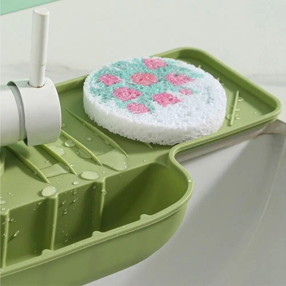 Non Slip Silicone Water-draining Mat Quick Dry Sink Draining Tray Water Drip Catcher  Kitchen Use