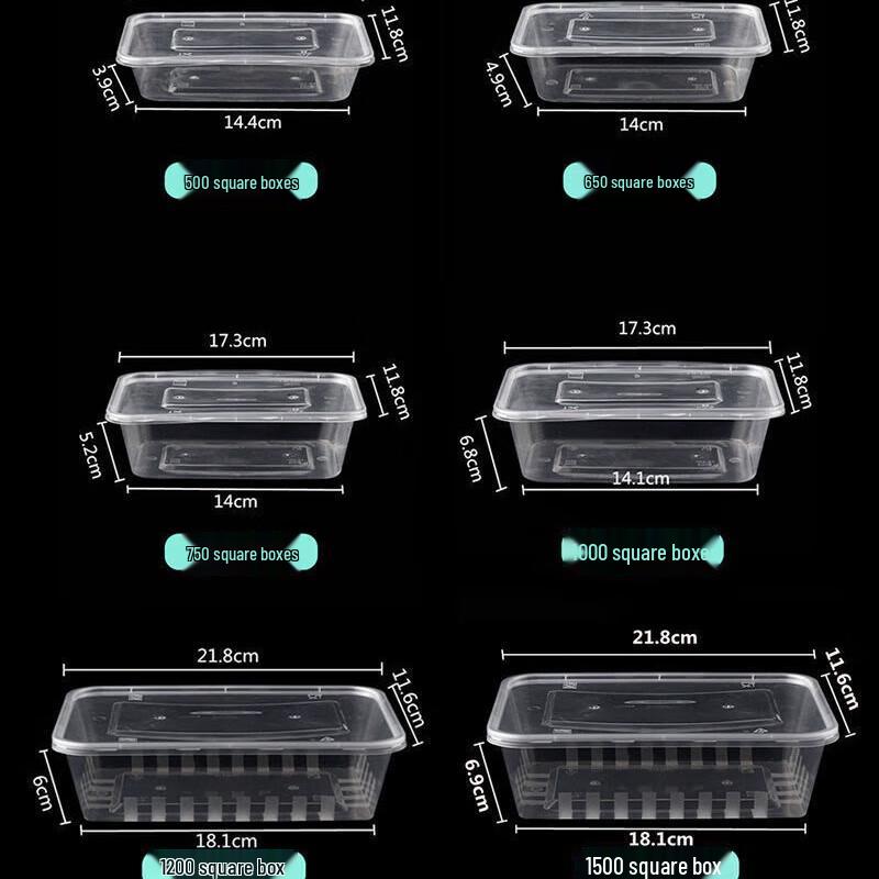 Chuanghui Disposable Heatable Rectangular Takeout Food Containers