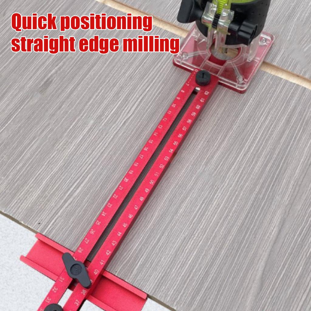 4 In 1 Router Milling Groove Bracket Aluminum Alloy Adjustable Multifunctional Cabinet Hardware Jig and Router Guide for Woodworking Wood Cutting