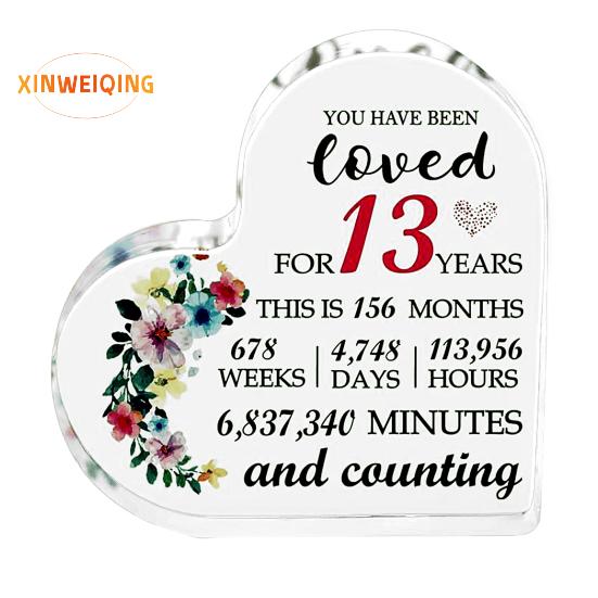 Heart Appreciation Ornament, Transparent Flower Print, Smooth Edge Heart Keepsake, Female Teacher Colleague Nurse Doctor Thank You Grateful Gift