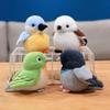 Fluffy Material Lifelike Bird Plush 12cm Size Realistic Bird Doll Sound Bird Plush  Birthday Gift