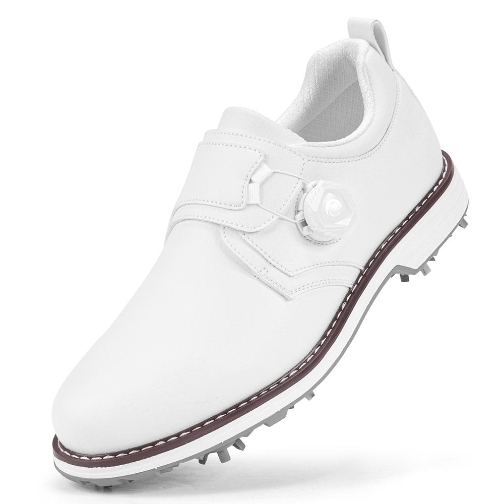 Men Golf Shoes Outdoor Spiked Sports Upper Stable Anti Slip Sole For Golf Training Outdoor All Season Daily Outdoor Casual