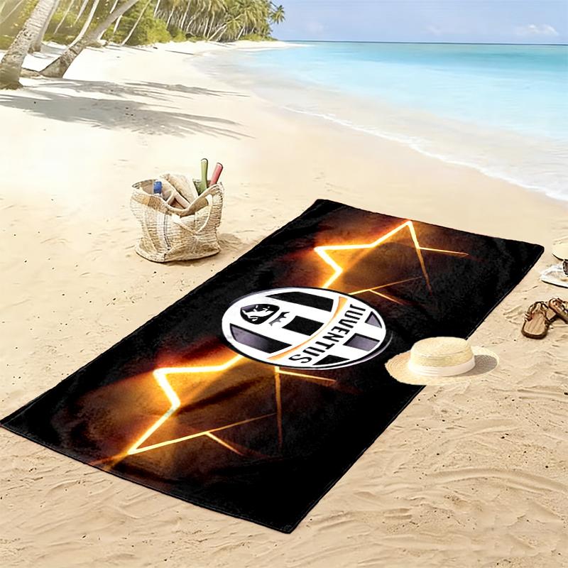 1pc Juventus Football Club Beach Towel, Soft Beach Towel Suitable for Beach Swimming, Outdoor Camping and Traveling