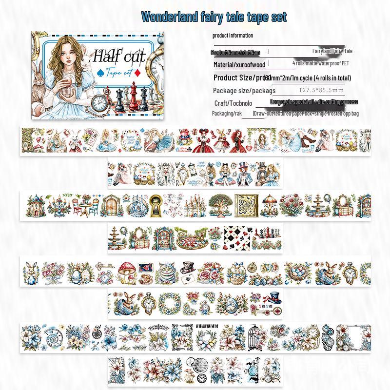 Die-cut PET Washi Tape Set: Coffee Theme, European & American Style for Journaling & Decoration
