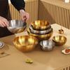 High-Value Golden Stainless Steel Korean Bibimbap, Mixing, Fruit & Salad Bowl