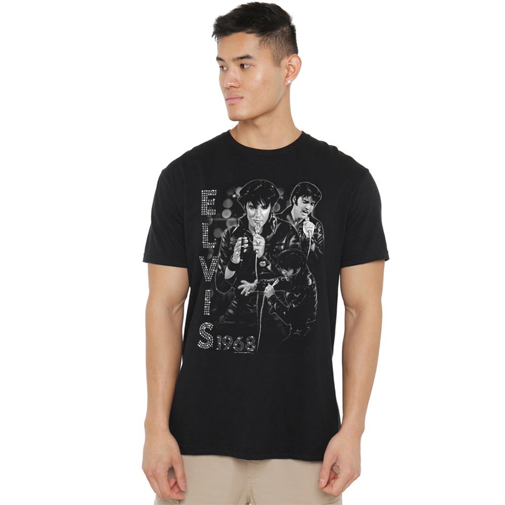 Elvis Presley Unisex Adult Leathered T-Shirt
