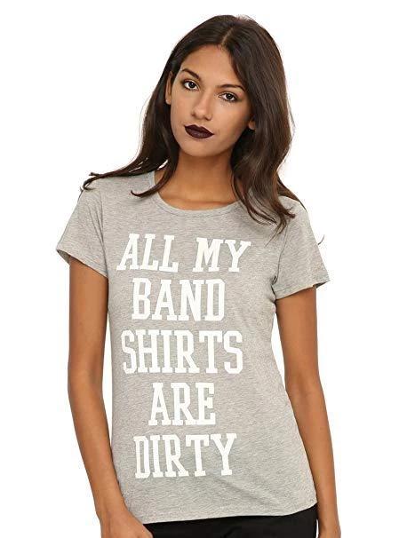 

Black Matter Juniors All My Band Shirts Are Dirty Shirt NWT M, L, XL S