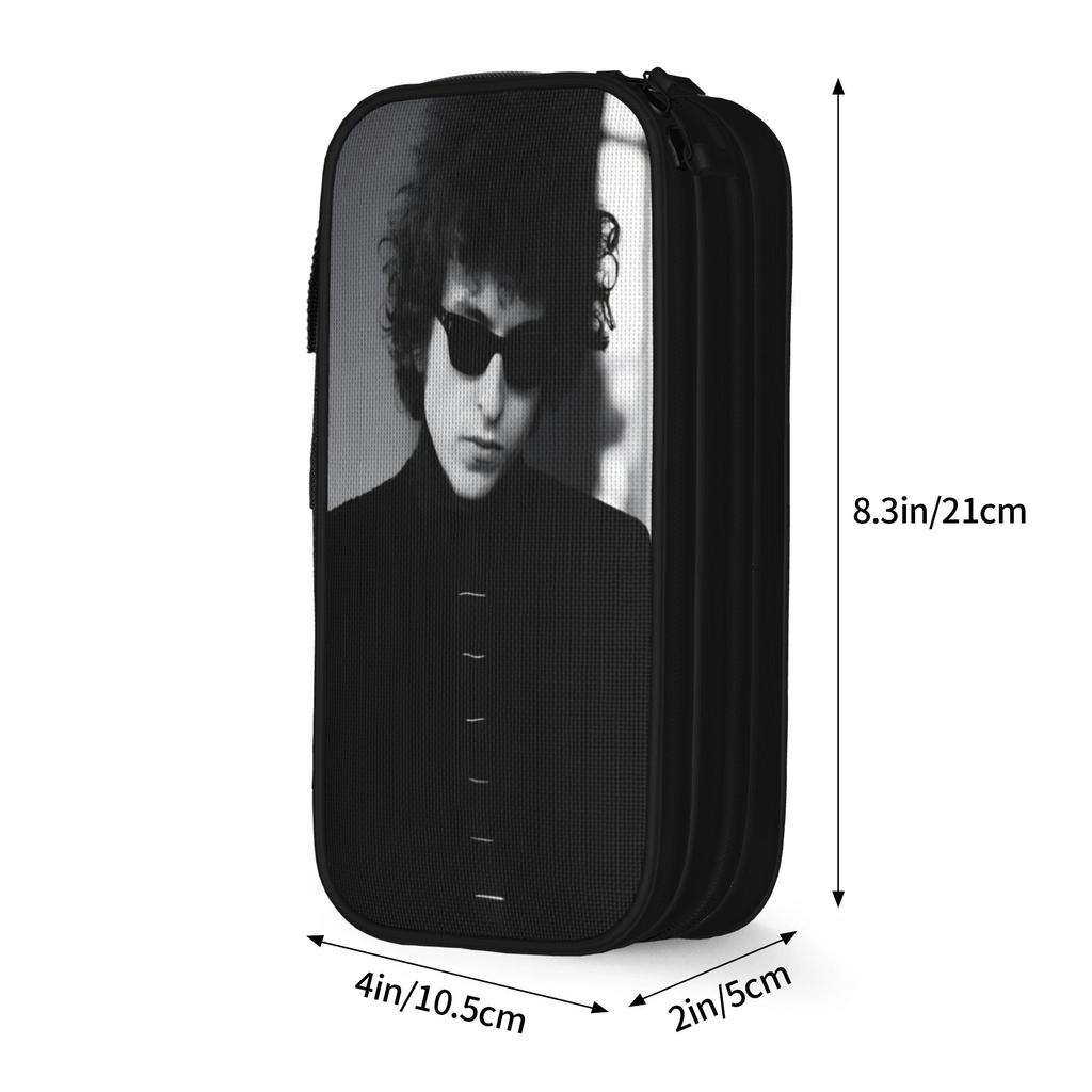 Bob Dylan Singer Pen Box Double Layer Large Capacity Office Supplies Pen Case Birthday Gift
