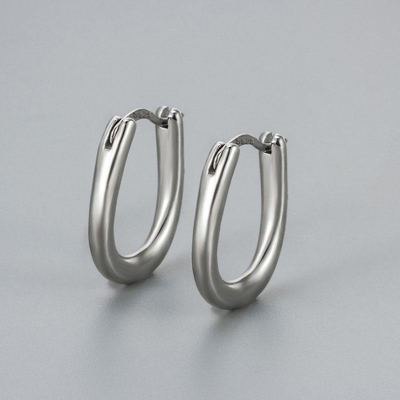 925 Sterling Silver Earrings For Women Trendy Gold Color Geometric Earring Jewelry Prevent Allergy Party Accessories Gift