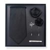 Tie Men'S Trend Net Color Striped Cashew Nut Tie 6-Piece Gift Box Square Scarf Tie Clip Corsage Set
