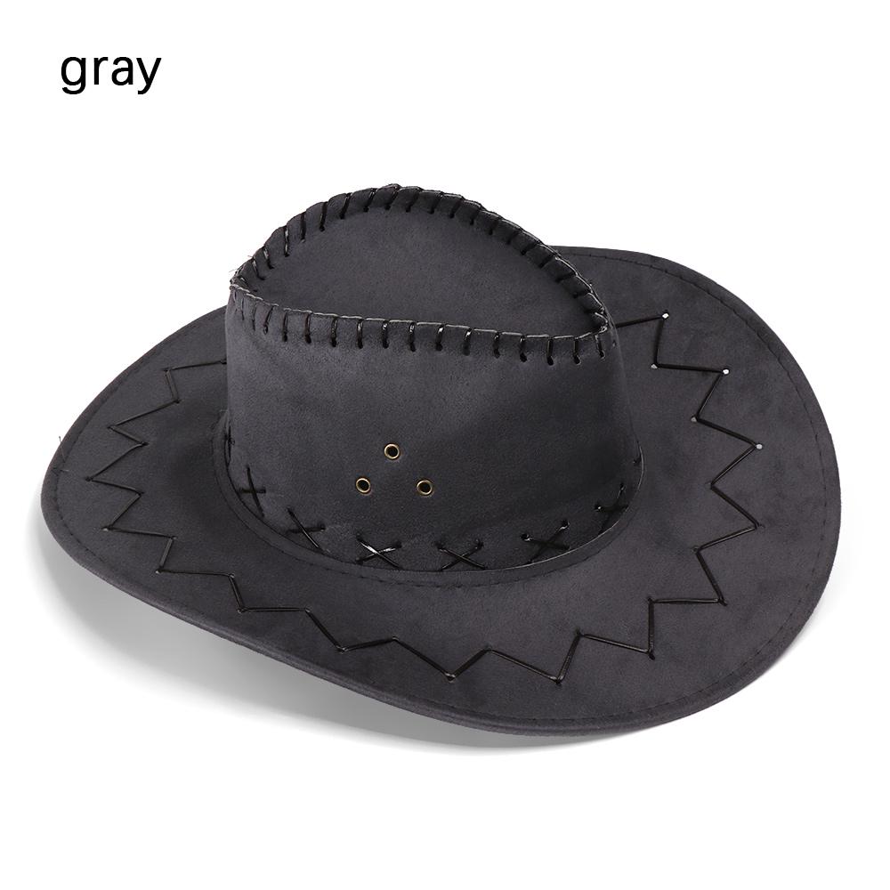 Women Men Western Cowboy Hats Felt Hat Fedora with Upturned Brim and Faux Silver Accents Wide Brim Fedoras Hat Ethnic Style