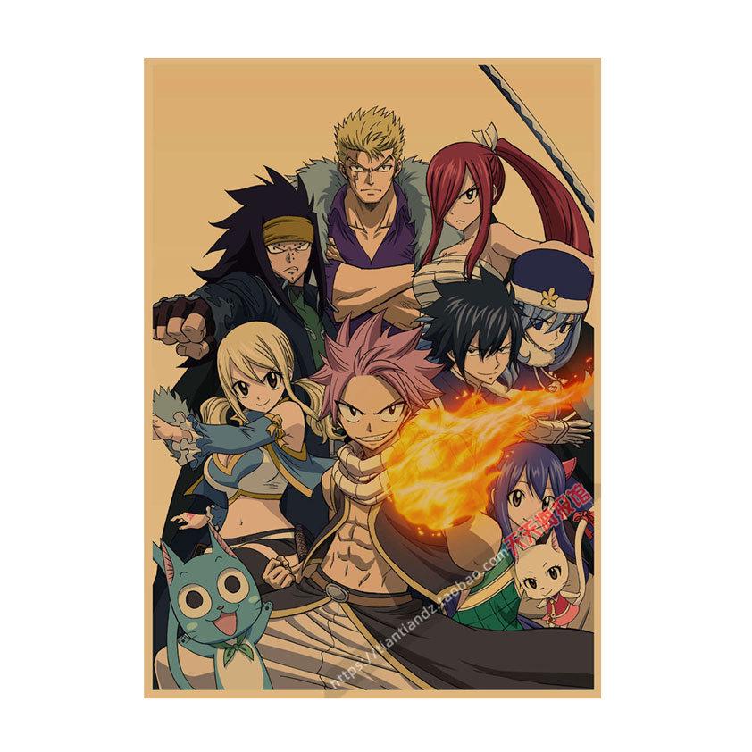 

Аниме Постер Fairy Tail - Декоративное Настенное Искусство для Бара, Кафе, Общежития, Японский Стиль, Картина на Крафт-бумаге 678 29.7X42cm (A3 size)