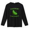 Packin A Big Pickle For Lovers T Shirt Vintage Washed Casual Slightly Streetwear Designer Clothes Unisex Homme Versatile