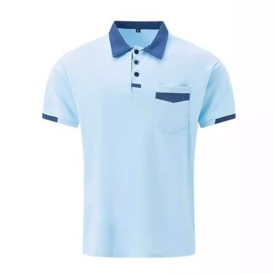Yazlık Erkek Renk Bloklu Cepli Polo Gömlek Spor Polo Gömlek