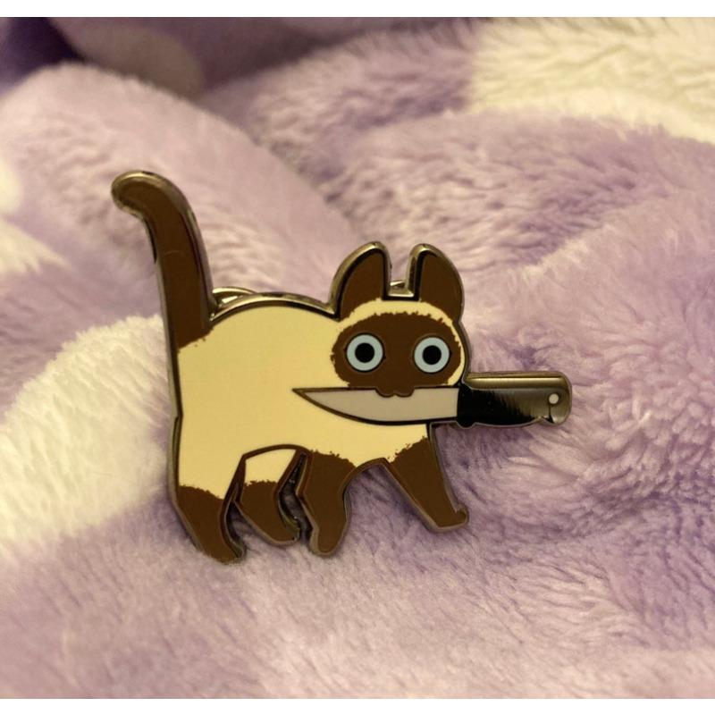 

Сиамский нож-кошка, эмалированная булавка, милая брошь в стиле арт-кошка