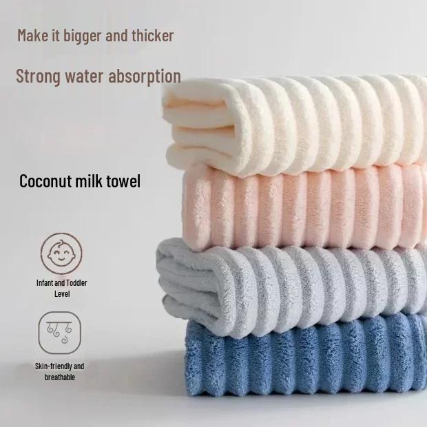 Newcomers: Get 2! Quick-Drying Coral Fleece Towels for Face Wash & Bath - Absorbent for Adults & Students