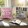 Retro Newspaper Pink Popular Quote Print Cushion Cover Car Throw Pillow Case For Sofa Car Christmas Gift