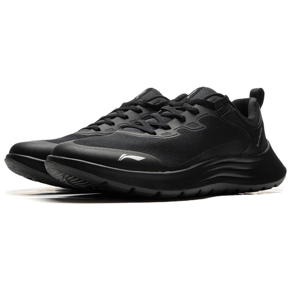 New LiNing Light String Cushioning, Slip Resistant, Abrasion Resistant, Lightweight Low Top Running Shoes Men's Black ARSU069-4