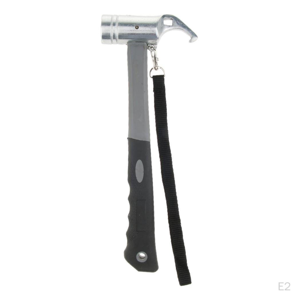 Awning Camping Tent Mallet Hammer Peg Stake Remover With Handing Lanyard