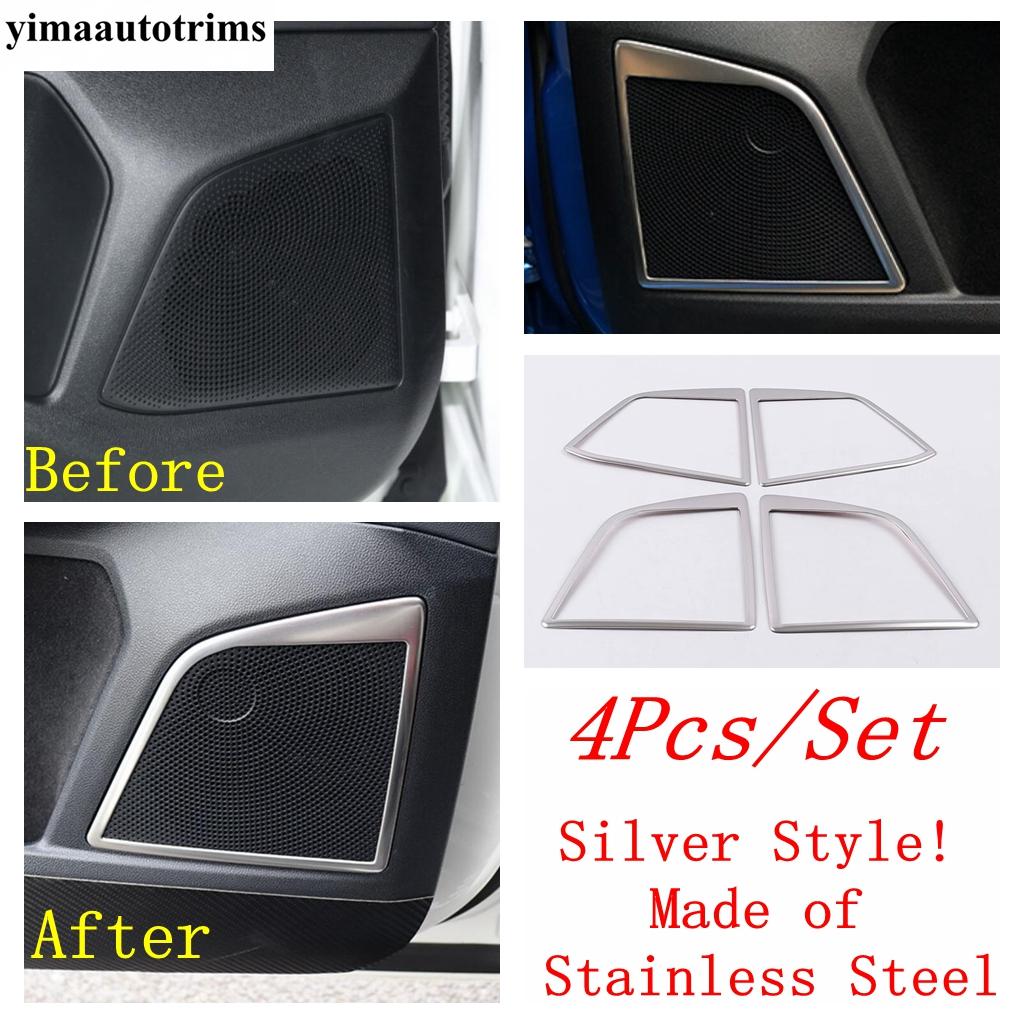 Car Inner Door Speaker Audio Frame Decoration Cover Trim Stainless Steel Accessories Interior Fit For Ford Focus MK4  - 2024