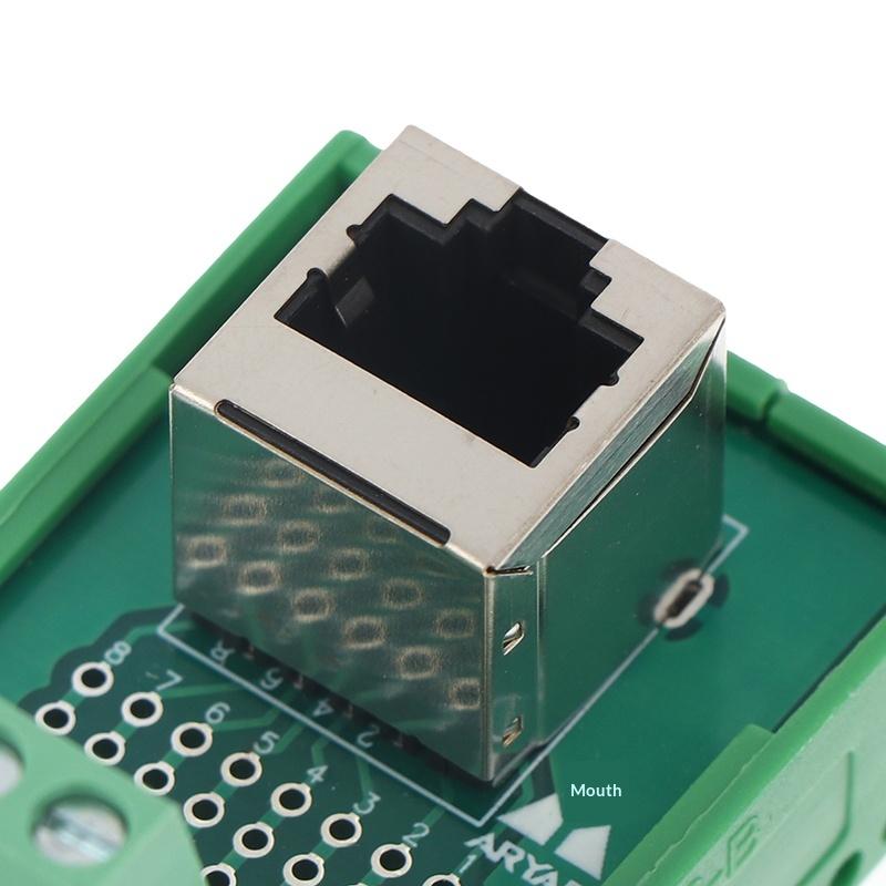 Rj45 Adapter Terminal Cat5E Cat6 Adapter Board Network Port Din35 Guide Rail Installation Accessories