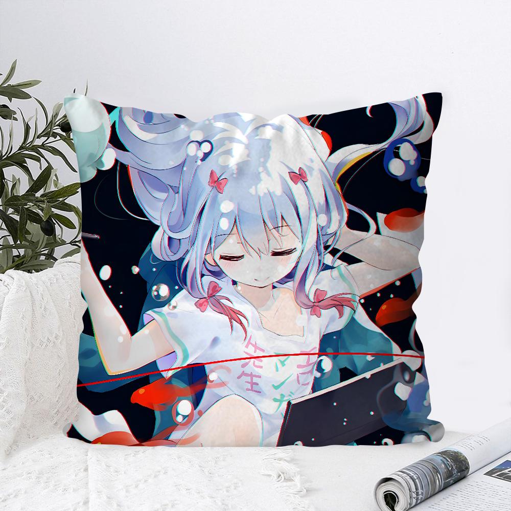 Anime Izumi Sagiri Pillow Case Square Pillow Bedroom Sofa Leisure Comfort Cushion Car Living Room Home Decoration