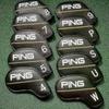 Paquete de 10 Fundas para Cabeza de Hierro de Palo de Golf PING Línea Amarilla Clásica 4-9+PWUS Cierre Magnético 25-26