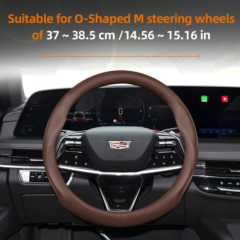 Suitable for Cadillac Ultra-Thin Breathable Leather Steering Wheel Cover Suitable for Cts 2013 Ct4 Carbon Interior Ct5 Xt5 Xt4 Xt6
