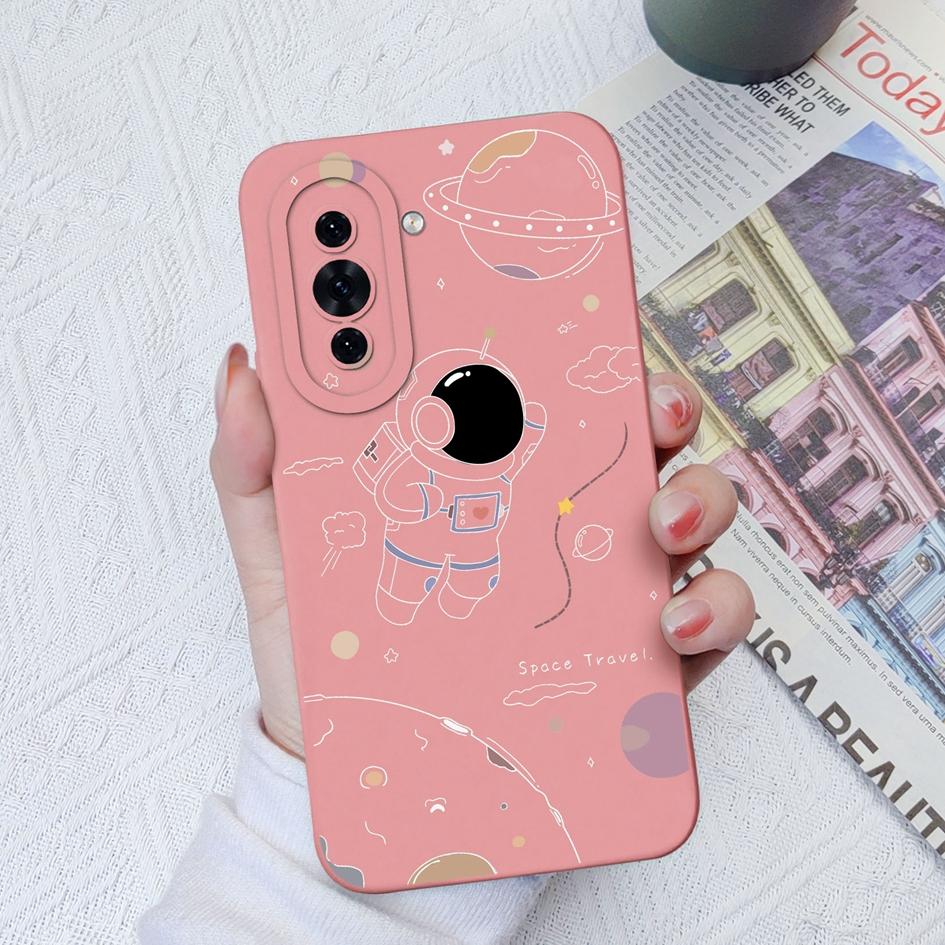 For Huawei Nova 8 8i 6 7 9 10 11 Pro P30 P40 Lite 4G 5G Case Cute Astronaut Liquid Soft Silicone Shockproof Cover Camera Protection For Huawei Bumper
