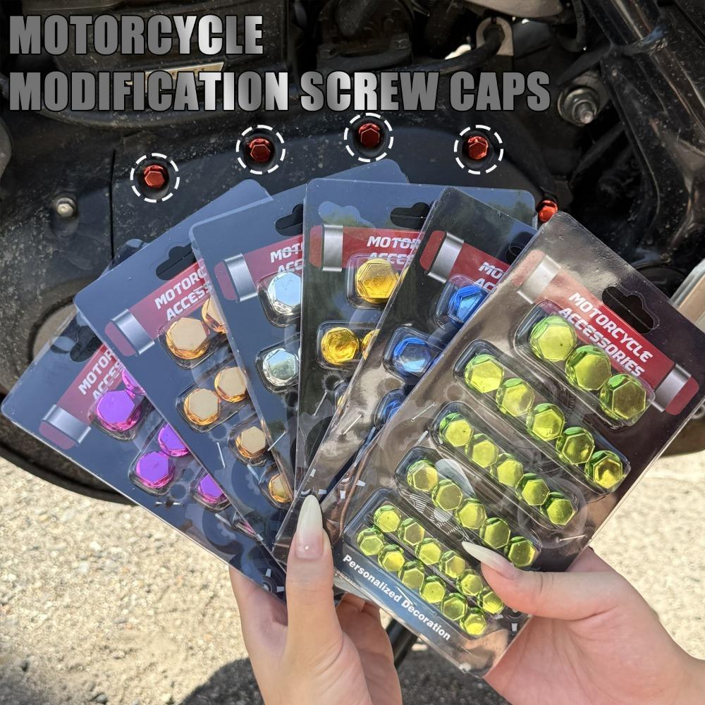 Motorcycle Screw Nut Bolt Cap Cover Decoration 30pcs Universal Plastic Plating Colorful Motorbike Styling Accessories for Honda