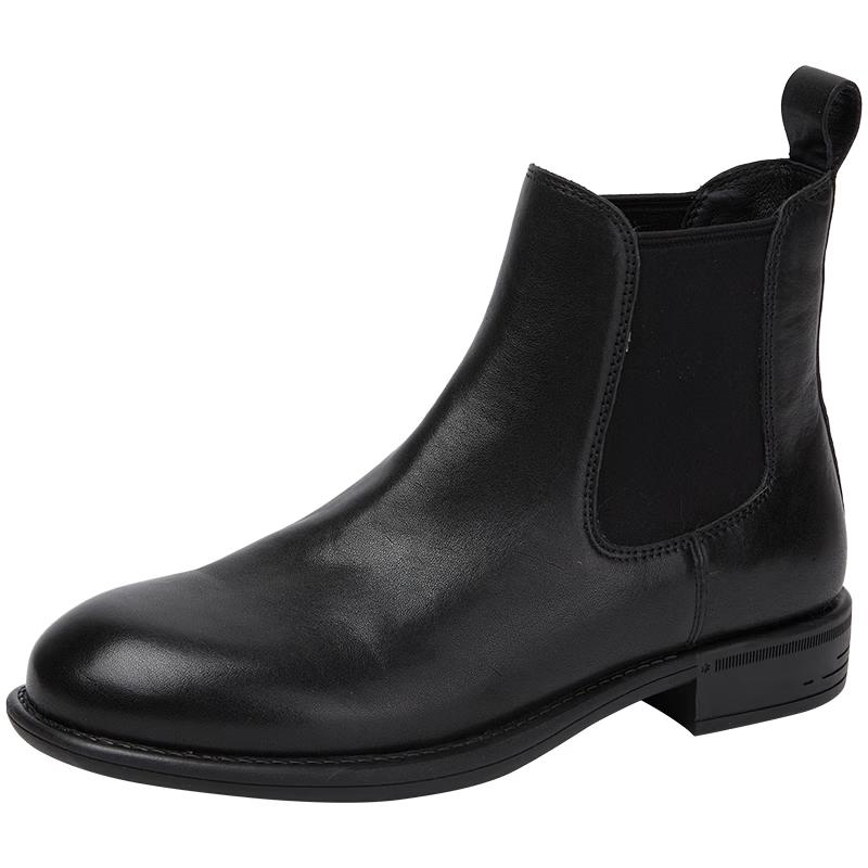 Baitiansen Women s Round Toe Chelsea Ankle Boots 38