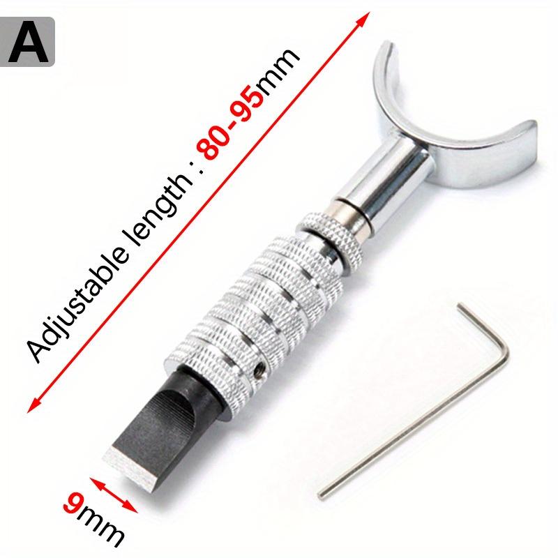 

Adjustable Swivel Knife for Leather Carving Cutter with Standard Size Blades, Rotate Knife Professional Leather Craftsman Tools A 80-95mm Length серебряный