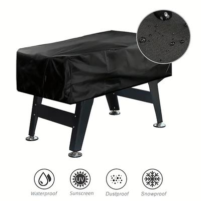 Cubierta para Mesa de Futbolín Impermeable 210D Oxford Resistente Rectangular Patio Silla de Café Billar Fútbol Cubierta Interior/Exterior