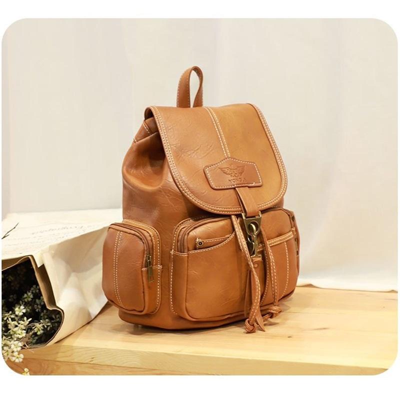 Retro Backpack For Women Stylish Trendy Hook Design Female School Bag Perfect For Students And Daily Use Comfortable Double Shoulder Bag
