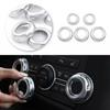 ABS Volume Knobs A/C Switch Control Sticker Trim For Land Rover LR4 Freelander 2