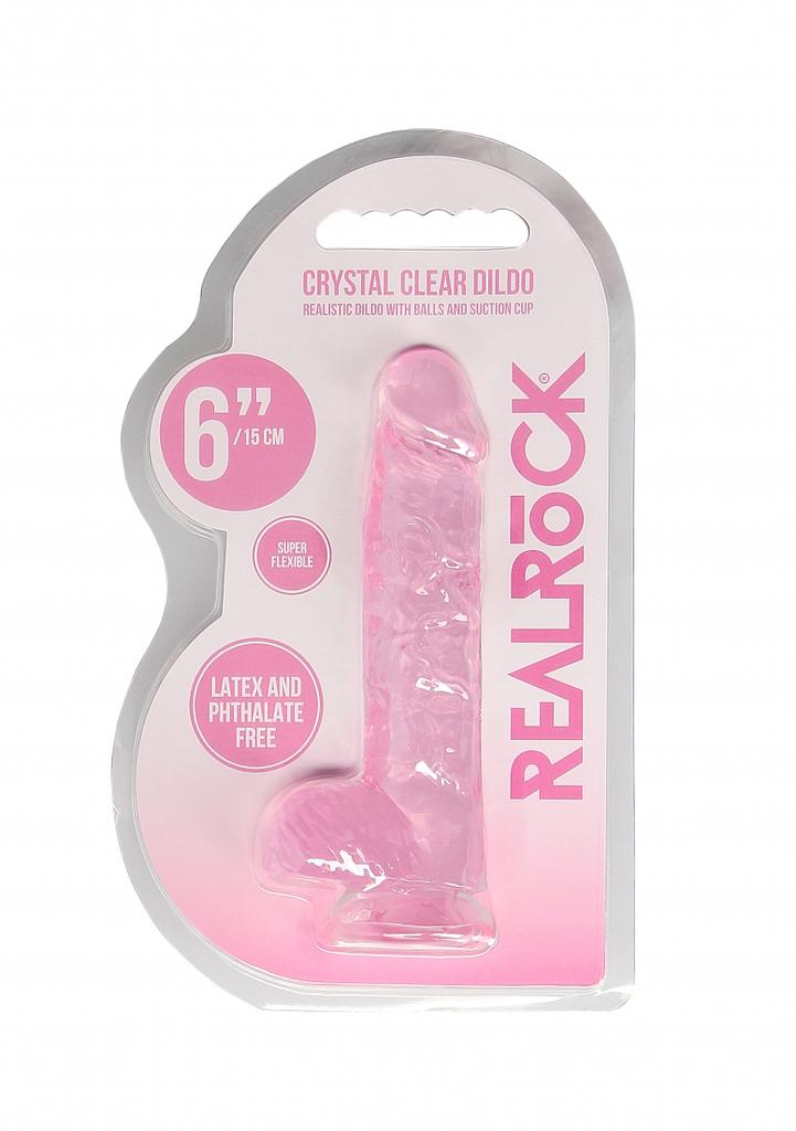 Ρεαλιστικό Dildo 6 ιντσών / 15 cm με μπάλες και βεντούζα