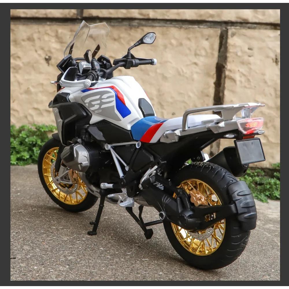 1/9 BMW R1250 GS ADV Alloy Racing Motorcycle Diecasts Street Sports Motorcycle Model Simulation with Light Collection Kids Toys Gift