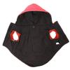 Waterproof winter jacket for medium dogs with hood, red and black, size M