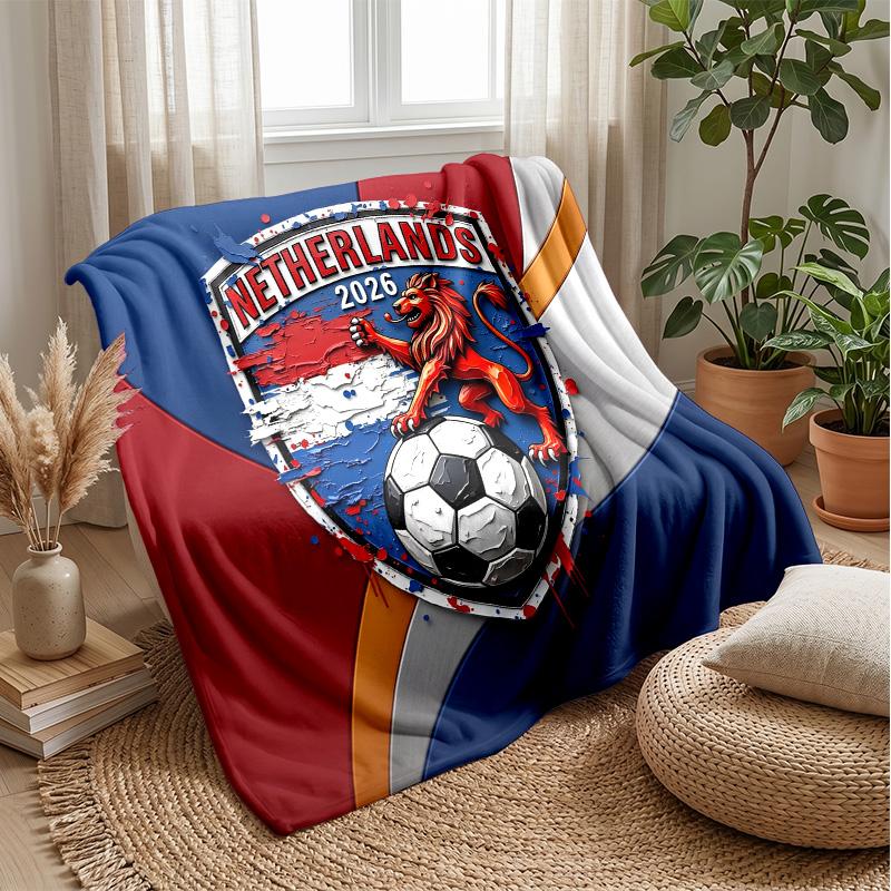 Coperta in Flanella Stampata Calda e Skin-Friendly Decorativa per Divano Letto Uso Quotidiano