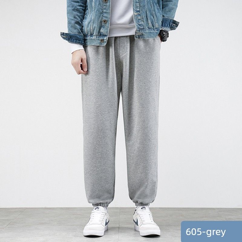 Men's Summer Loose Running Casual Pants Trendy Hong Kong Style Versatile Sweatpants Basketball Jogger Sports Long Pants Trendy