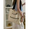 Korean Casual and Versatile Commuter Canvas Bag for Women's Large Capacity Shoulder Bag Hand Tote Bag Student Carrying Book Bag