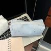 Multi-functional Star Polka Dot Storage Bag Large Capacity Zipper Design Pen Bag Stationery Bag School Office
