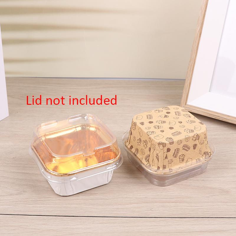 50Pcs Square High Temperature Resistant Oil-Proof Chiffon Roll Cake Cup