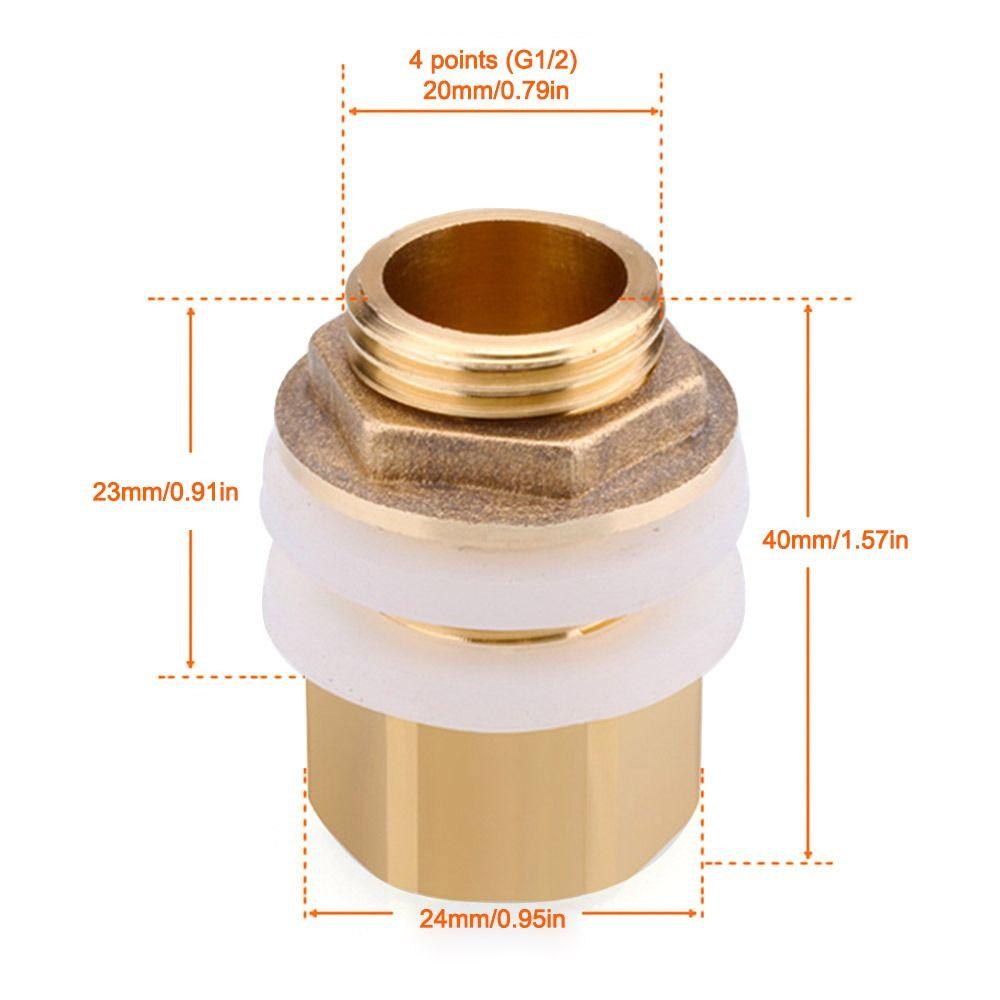 Trwałe złącze zbiornika na wodę 1/2" 1/4" rura miedziana uszczelka silikonowa złączka do akwarium wąż adapter szczelny
