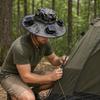 Wide-Brimmed Fan Hat with Solar USB Dual Fans Powered