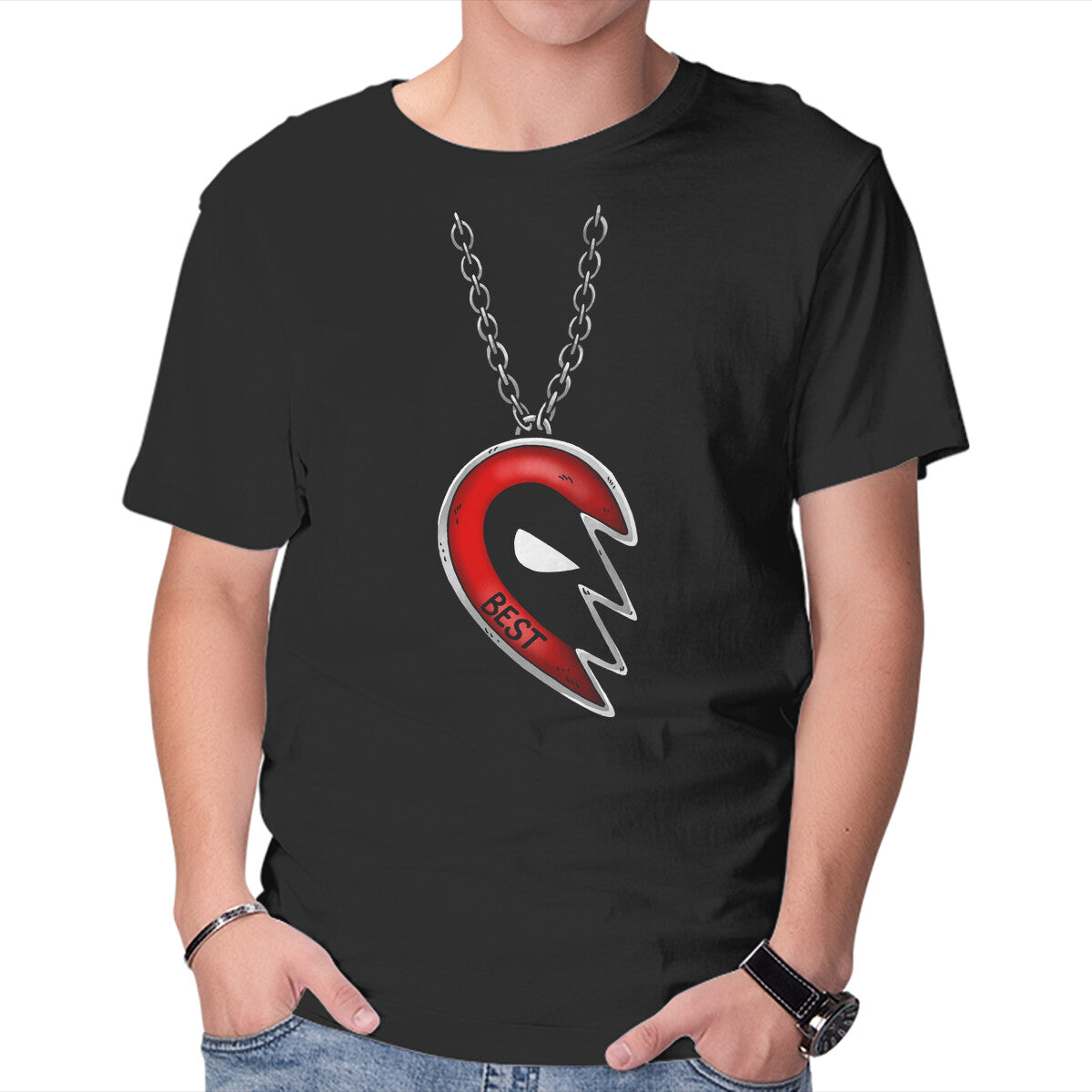 Unisex Crew Neck T-Shirt Best Necklace Graphic Short Sleeve Casual Tee XXXL