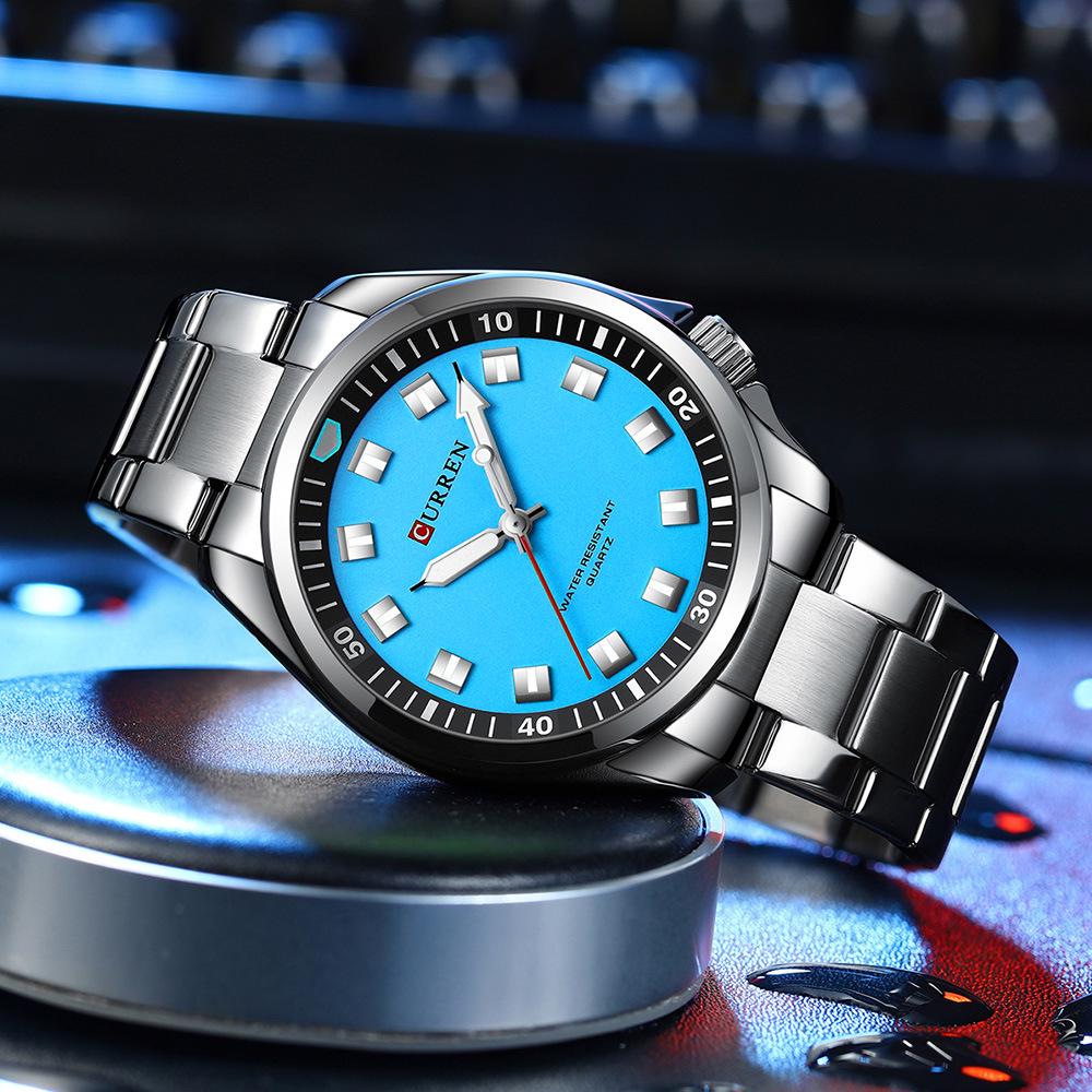 CURREN 8451 Men's Waterproof Business Quartz Watch with Steel Band